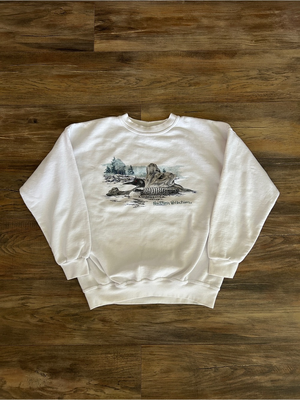 Vintage Northern Reflections 90s Loon Crewneck Sweatshirt Medium